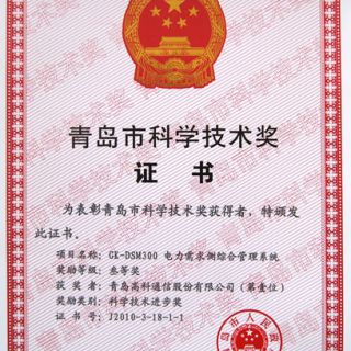 青島市科學技術獎—電力需求側綜合管理系統